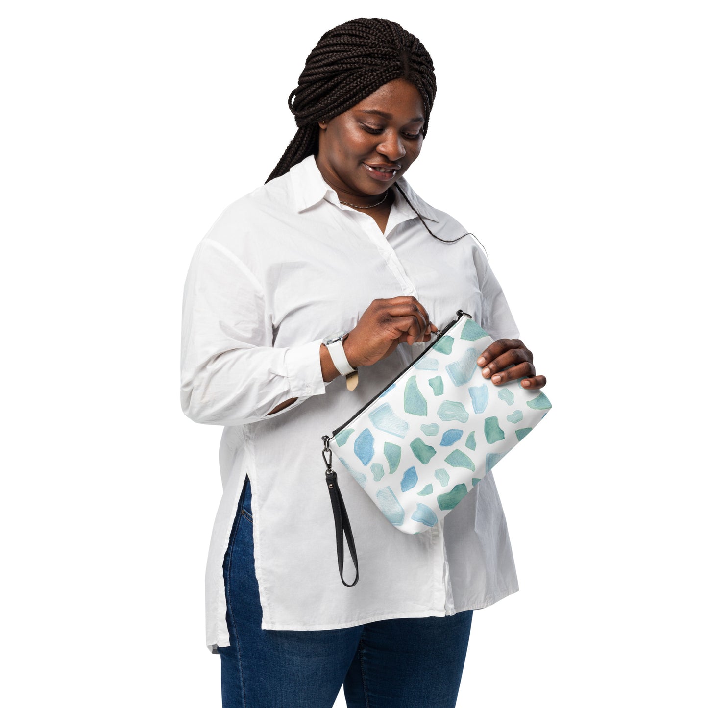 Sea Glass Pattern Crossbody Bag