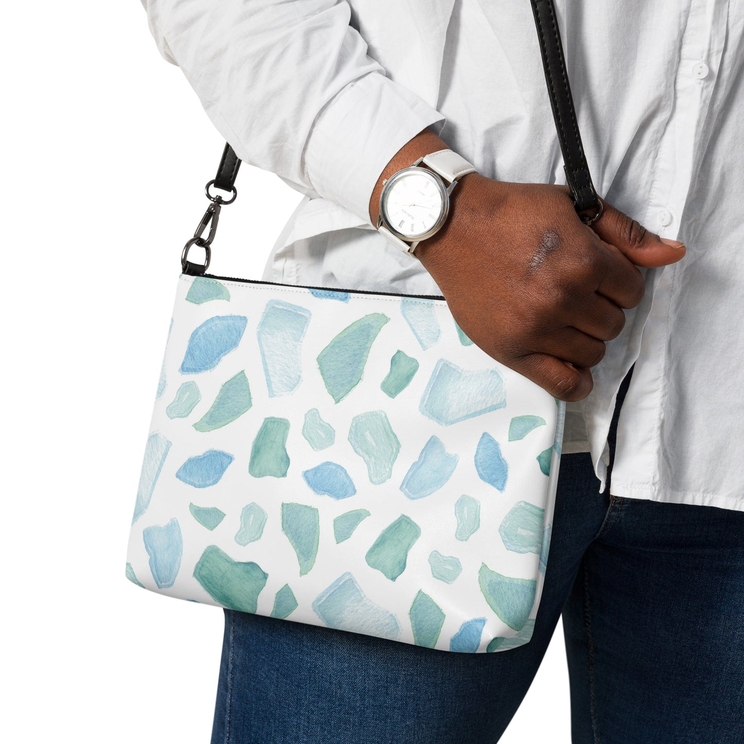 Sea Glass Pattern Crossbody Bag