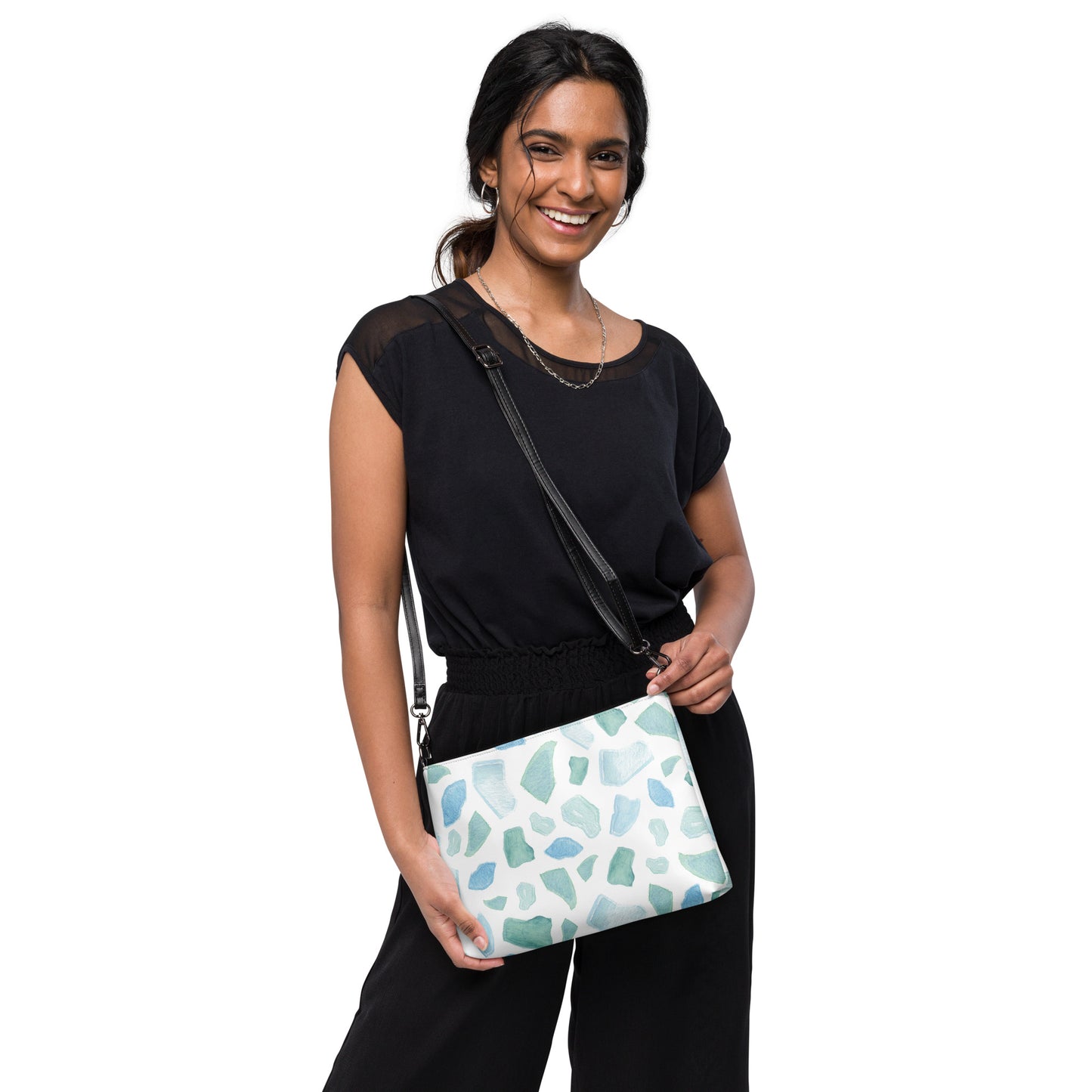 Sea Glass Pattern Crossbody Bag