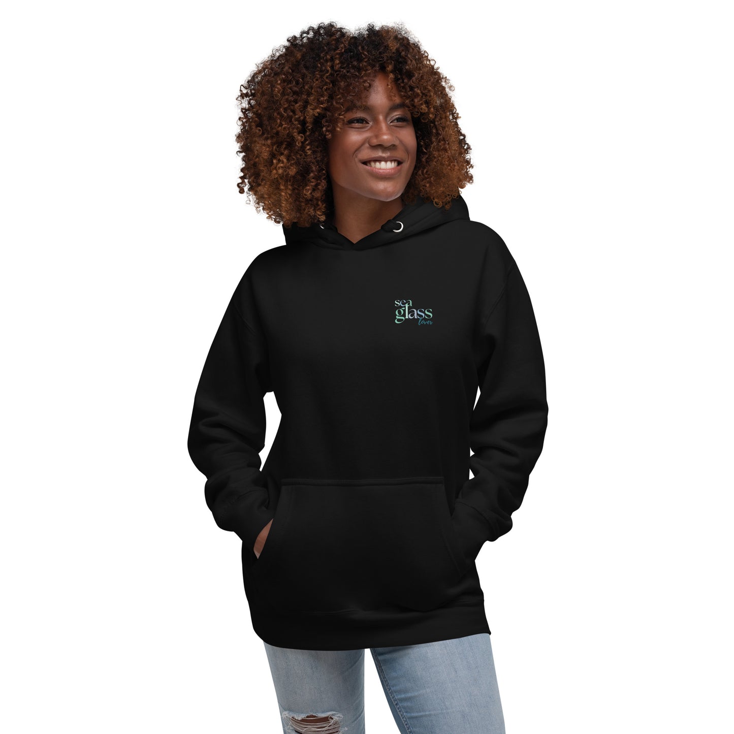Sea Glass Lover Hoodie - Small Logo Design