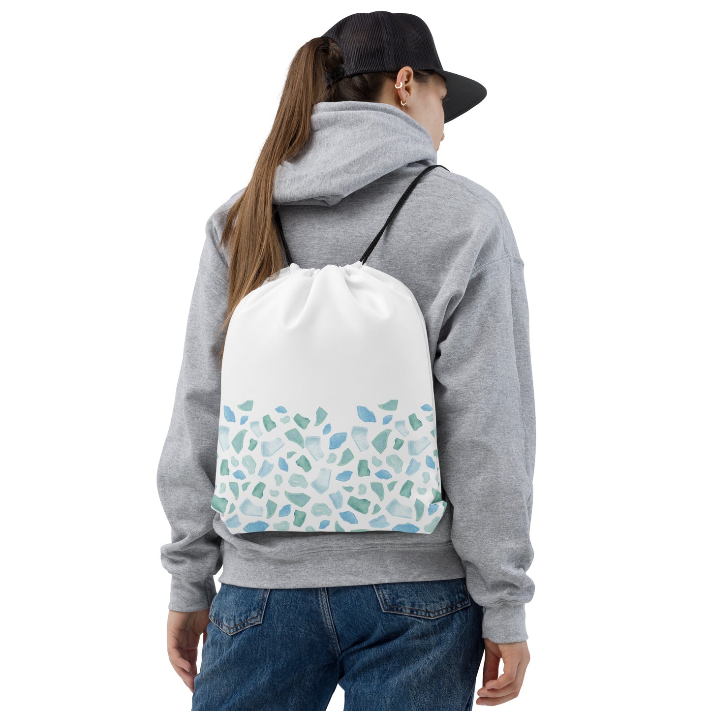 "Calm Tides" Drawstring Bag